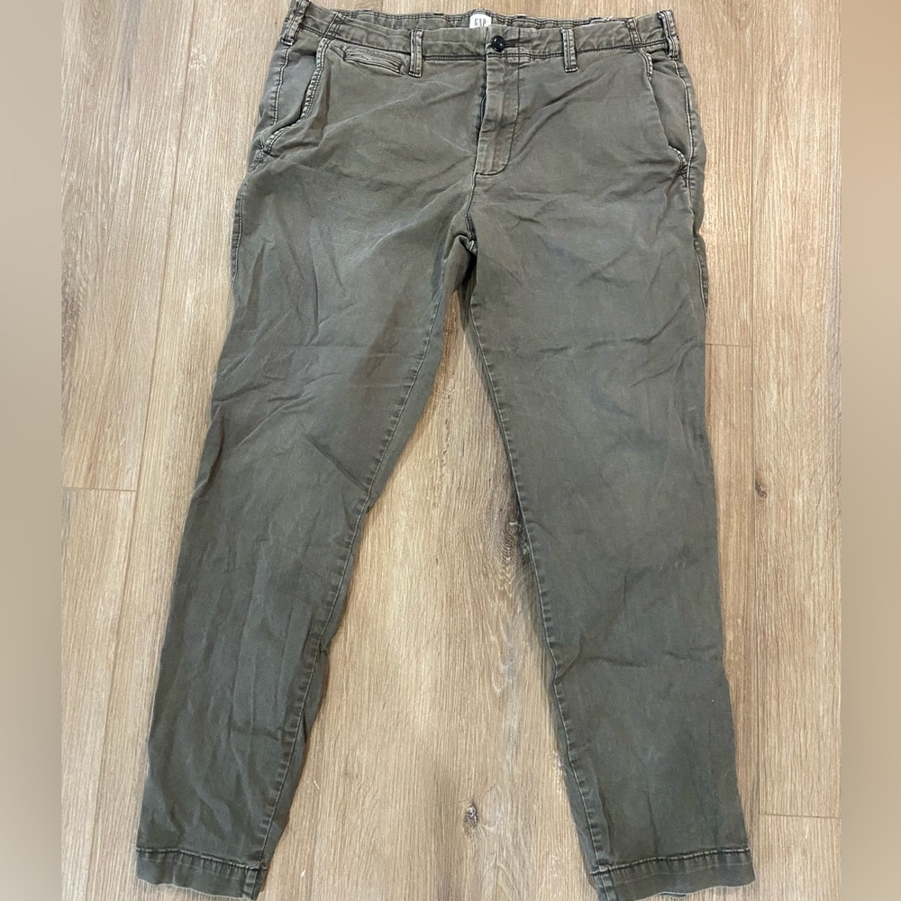Dark Green / Grey Mens Slacks